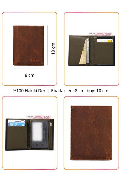 Grande Genuine Leather Men's Card Holder Crazy Brown 715