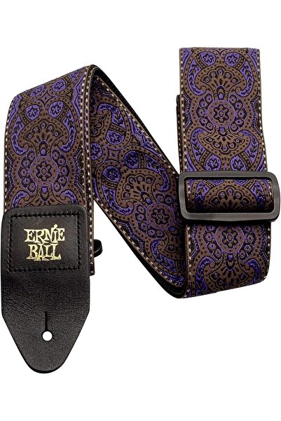 Genel Markalar Ernie Ball Jacquard Weave Gitar Askısı Mor Desenli Desen