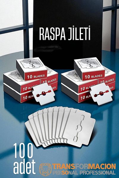 Transformacion Raspa Heel Razor 100 Pack Foot Sole Callus Replacement Razor 721892