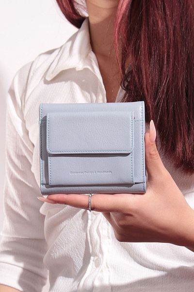 Grande Genuine Leather Women's Wallet Ice Blue 2614