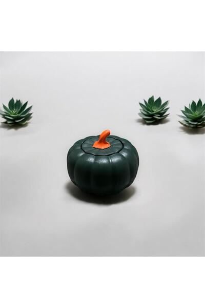 EL YAPIMI El Yapımı Nefti Yeşil Balkabağı Tasarımlı Drajelik , Şekerlik