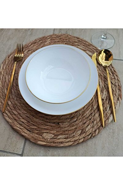 IKEA Oftast 12 Parça 6 Kişilik Yaldızlı Yemek Takımı