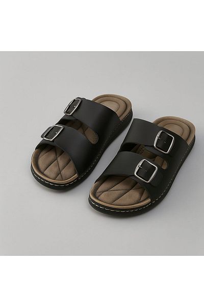 Multi Polo Copy - Men's Double Buckle Slippers Orthopedic Comfortable Soft Insole Non-Slip Lightweight Daily Slippers