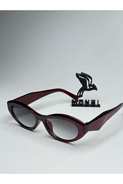 MONAL نظارات شمسية بوربون كلاريت ريد بإطار CATEYE زجاج أسود متدرج 54 Ekartman