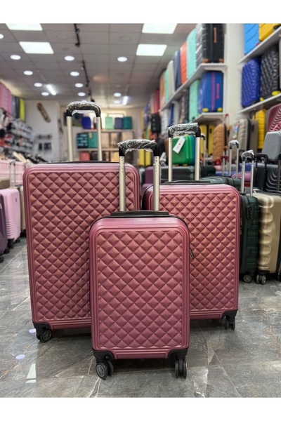 CDS 3’lü Valiz Seti | Kırılmaz Silikon | 4 Tekerlekli | Şifreli Kilit | Sessi...