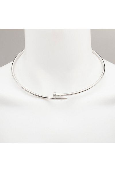 ElectraStore Silver Nail Necklace