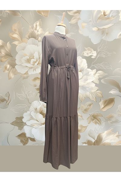 DENİZLİFE Women's half button front dress