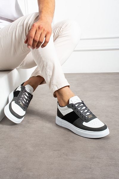 MCLACOS Men's White Smoked Sneaker Casual Sports Shoes High Sole Comfortable Design F32