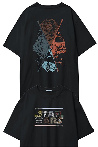 Fuddy Moda Tricou unisex retro Darth Vader cu imprimeu pe spate, tricou supra...