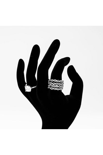 ElectraStore 14K White Gold Plated Kelly Ring