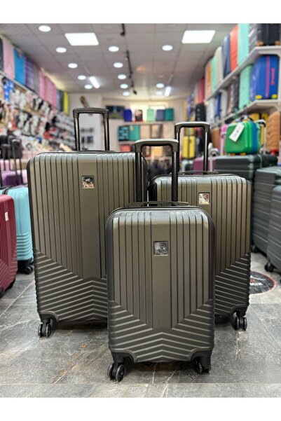 CDS 3’lü Valiz Seti | Kırılmaz Silikon | 4 Tekerlekli | Şifreli Kilit | Sessi...