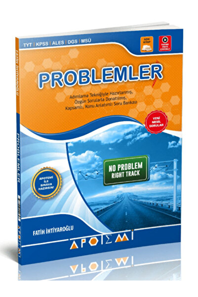 Apotemi Yayınları Ap temi TYT MSÜ ALES KPSS DGS Problemler Konu Anlatımlı Soru Fasikülü