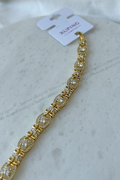 Bessence Jewelry Co Xuping Oval Zirkon Taşlı Çelik Bileklik