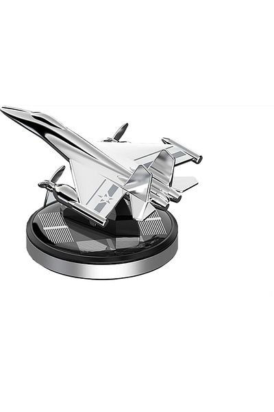 OEM Car Air Freshener with Solar Charging, Airplane Model, Anti-Slip Base, Includes Essential Oil, Gray