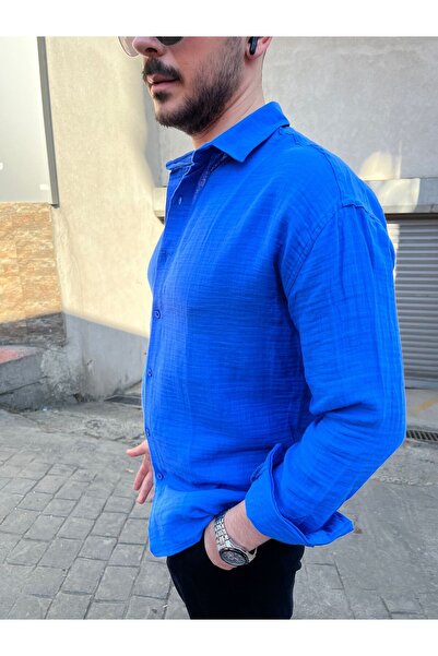 Solvia Officiall Erkek Pamuklu Müslin Gömlek Old Money Gömlek Yazlık Gömlek