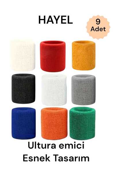 HAYEL Renkli Unisex Havlu Bileklik Ter Band Fiitness Sporcu Bilekliği Pamuklu