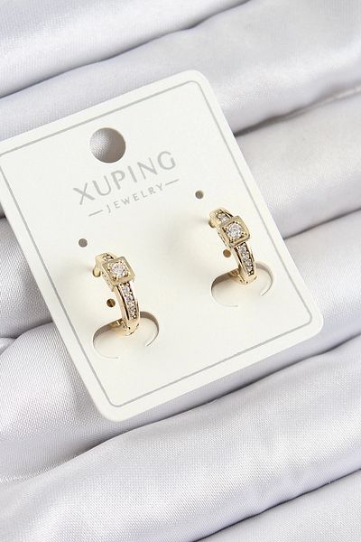 PRATİKOBA Bfs Xuping Zircon Stone Belt Model Gold Color Women's Earrings