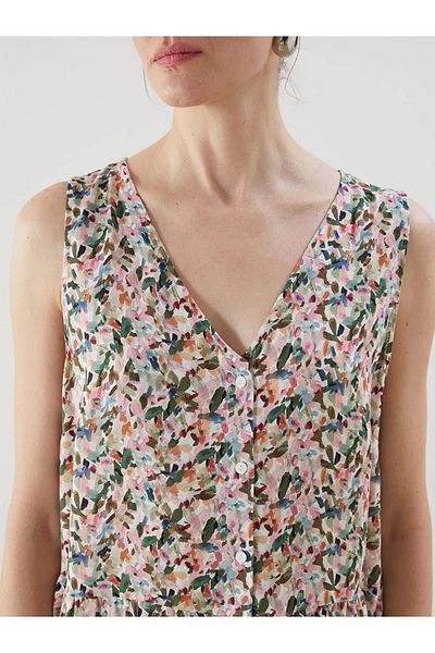 LC Waikiki Lcwaikiki Classic Mixed V-Neck Floral A-Line Dress