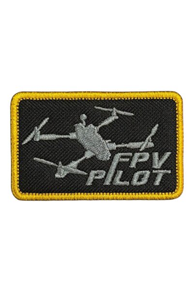 Ex Patch رقعة طائرة بدون طيار لطائرة FPV ذات أرضية سوداء - 8 × 5 سم