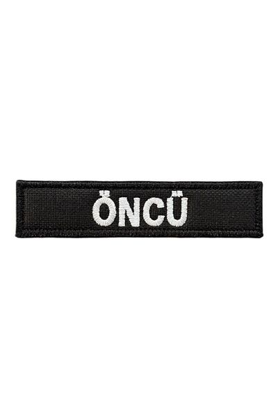 Ex Patch Patch de broderie scrisă Black Background Pioneer - 9,5x2 cm