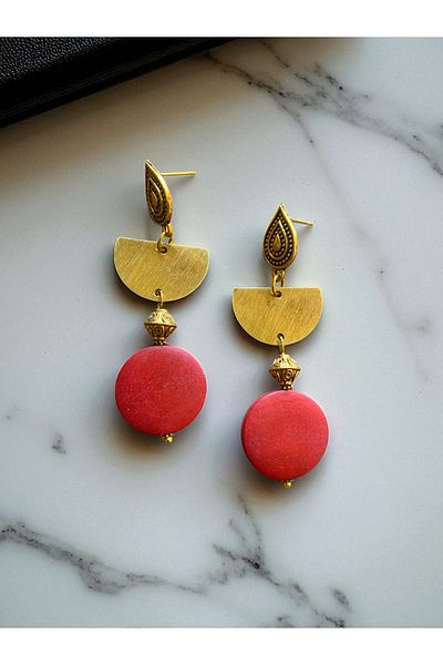 dela otantik Handmade Authentic Dangle Big Earrings - Etntik Bohemian Vintage Gold Color Bijoux Jewelry - Jewelry