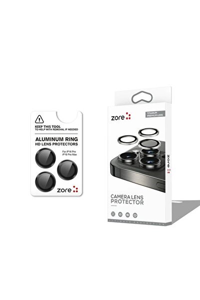 zore CL-12 Premium iPhone 16 Pro Max Anti-Reflective Kamera Lens Koruyucu