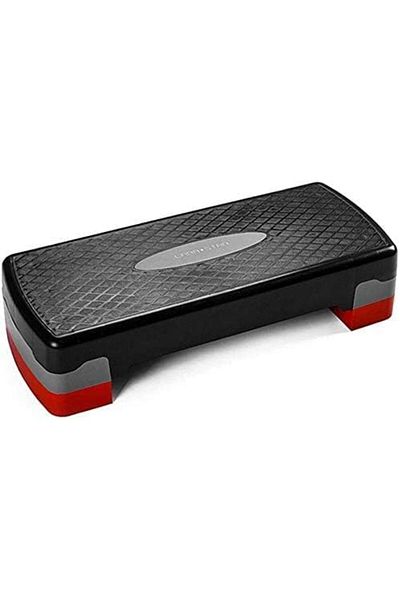 MAAS Aerobic Exercise Stepper Deck, Adjustable Fitness Workout Step Platform Trainer with Risers, 3 Level