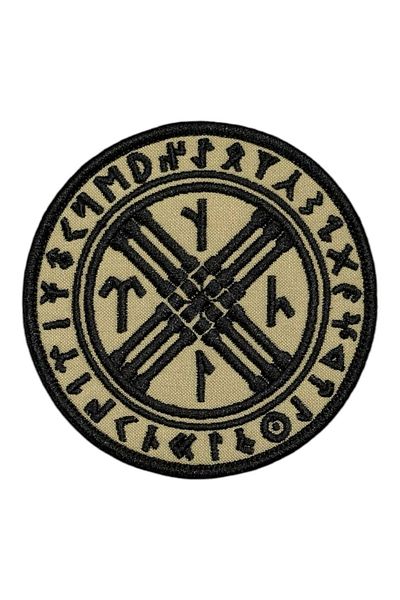 Ex Patch Fundal bej Tengri God scris în turcă înecată - 8 cm