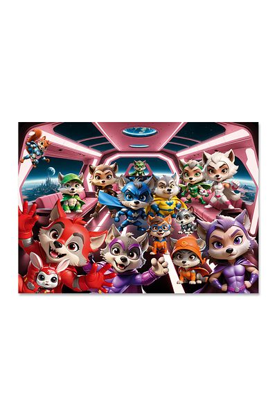ROUTE Superheroes Children's Puzzle (100 Pieces) 34×48 cm