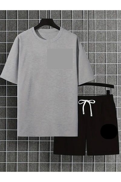 Gutsy T-Shirt Shorts Set Striped Printed Men / Women