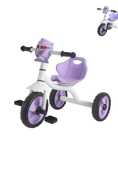 MASA Kids Tricycle with Robot Head – Purple Ride-On Pedal Trike for Toddlers and Preschoolers