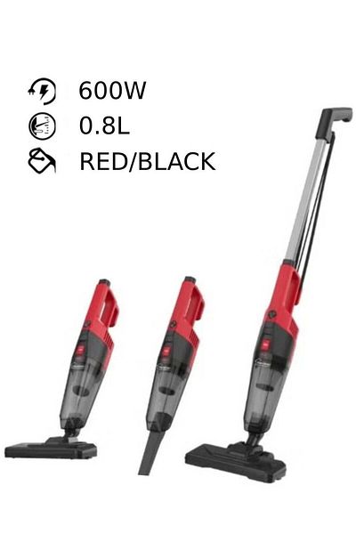 HOMITRON 2-In-1 Handheld Vacuum Cleaner With Large Capacity Dust Box 600 W Red & Black