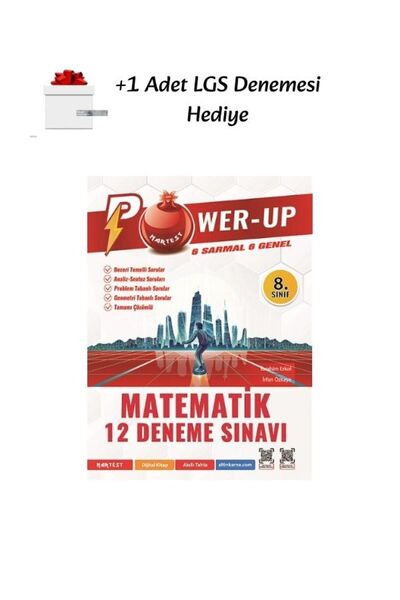 Nartest Yayınları Nartest 8.Sınıf LGS Power-up Matematik 12 Deneme Sınavı + 1...