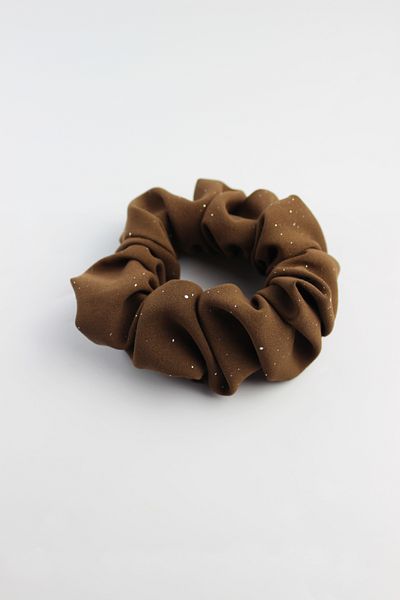 İLKYAZ Glitter Soft Fabric Rubber Buckle Bagel Buckle - Cinnamon