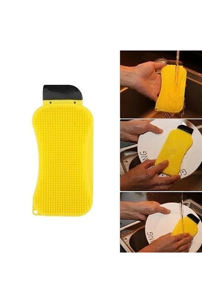 PRATİKOBA Bfs multifunctional practical dishwashing brush with detergent compartment