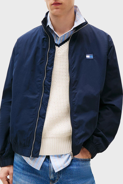 Tommy Jeans Regular Fit Dik Yaka Logolu Su İtici Ceket Erkek MONT DM0DM21929 C1G