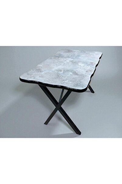 loretto SABİT 75*120CM (MDF LAKE BOYA CNC KESİM ) MUTFAK,BALKON SABİT MASA