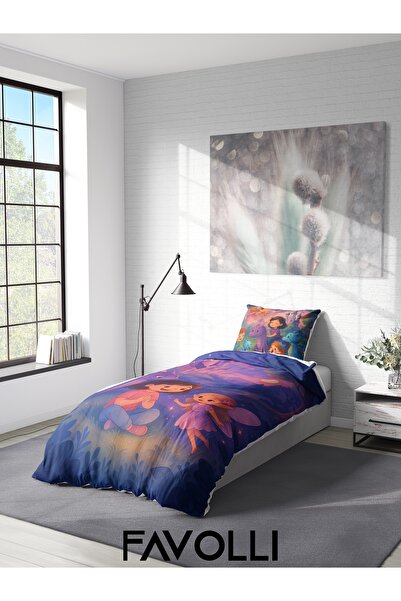 FAVOLLİ Masal Perisi Single High Quality Duvet Cover Set