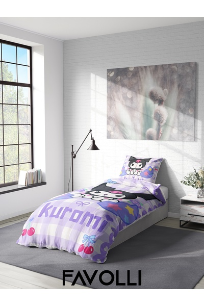 FAVOLLİ Character Kuromi Dream Single High Quality Duvet Cover Set