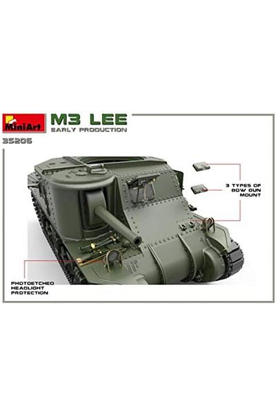 STOREMAX Miniart 35206 1:35 M3 Lee الإنتاج الأول - المجموعة الداخلية