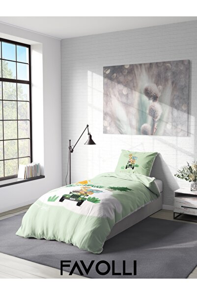 FAVOLLİ Safari Ride of Cute Animals Single High Quality Duvet Cover Set