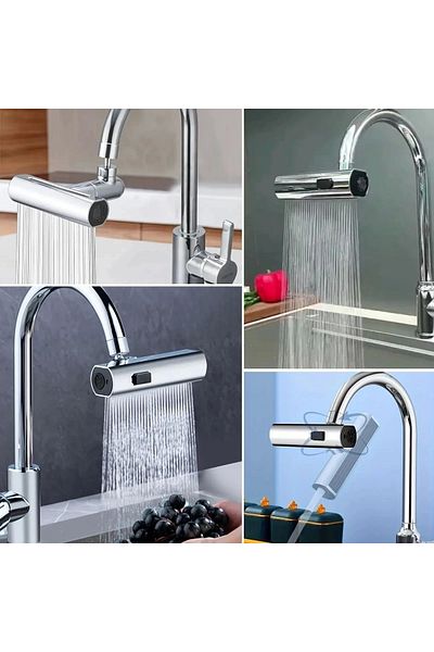 PRATİKOBA Bfs Multi-Purpose Faucet Adapter with 3 Different Modes Universal Faucet Head Waterfall Faucet