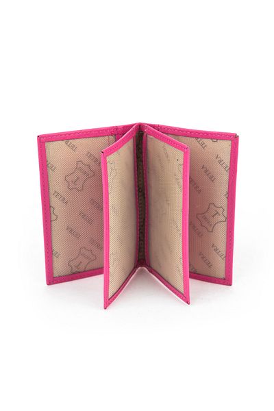 Ziya , Unisex Genuine Leather Card Holder 1539852Z03 Fuchsia