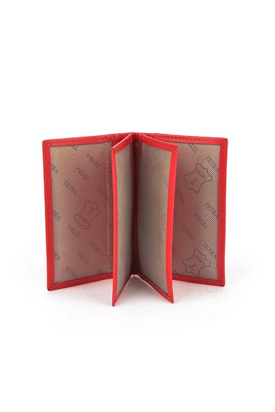 Ziya , Unisex Genuine Leather Card Holder 1539852Z03 Red