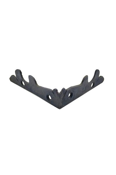 NEZADE STORE Antique Style Decorative Brass Tulip Corner Miter - Side, 105X105 Mm, Oxide
