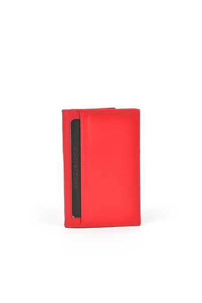Ziya , Unisex Genuine Leather Card Holder 1539852Z03 Red