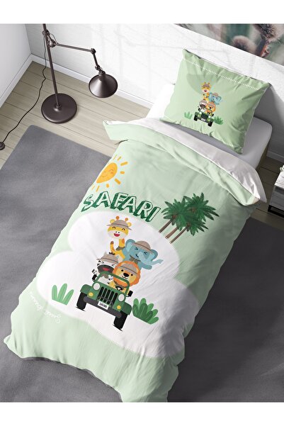 FAVOLLİ Safari Ride of Cute Animals Single High Quality Duvet Cover Set