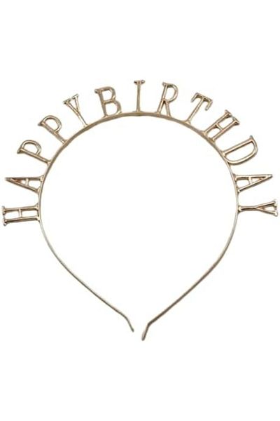 STOREMAX Muartshop Happy Birthday Rose Gold Metal Birthday Party Crown Party1002 871301
