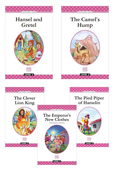 1001 Çiçek Kitaplar İngilizce Level 3 Seti - Hansel and Gretel, The Camel's H...