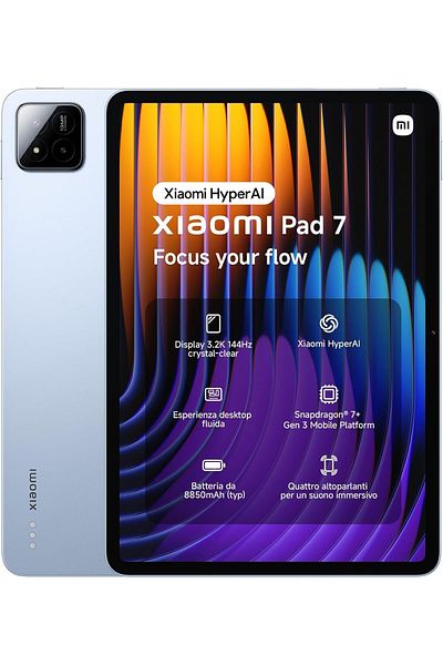 Xiaomi جهاز Pad 7، أزرق، ذاكرة وصول عشوائي (RAM) سعة 8 جيجابايت، وذاكرة داخلية سعة 256 جيجابايت، وواي فاي - الإصدار العالمي